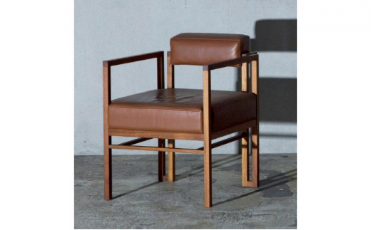 ラウンジチェア CHCL-01 1脚 椅子 インテリア 木材 家具 オシャレ[本革シート茶×チェリー材]