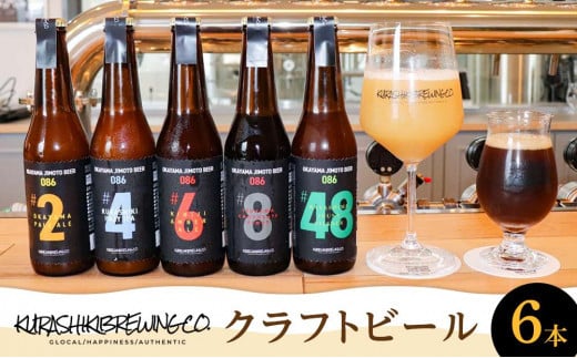 HH01　クラフトビール　6本セット OKAYAMA JIMOTO BEER 086　330ml×6本 667438 - 岡山県倉敷市