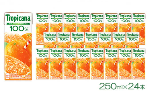 トロピカーナ 100％ オレンジ 250ml LLスリム×24本 ジュース 飲料 フルーツ 紙パック 贈答品 贈り物 