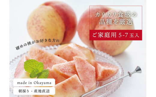 KF-A26【きよとう】岡山から産地直送！硬めの桃がお好きな方へ（ご家庭用5-7玉入）