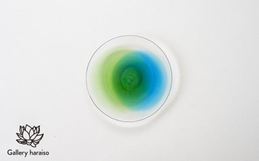 【琉球ガラス】うみいろプレート【青・緑】