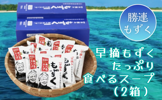 沖縄県うるま市のふるさと納税 新鮮早摘みもずくたっぷり食べるスープ(2箱)