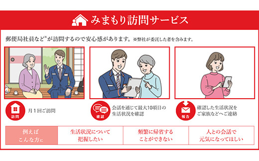 【12ヶ月・年12回】みまもり訪問 サービス 日本郵便株式会社 水俣市
