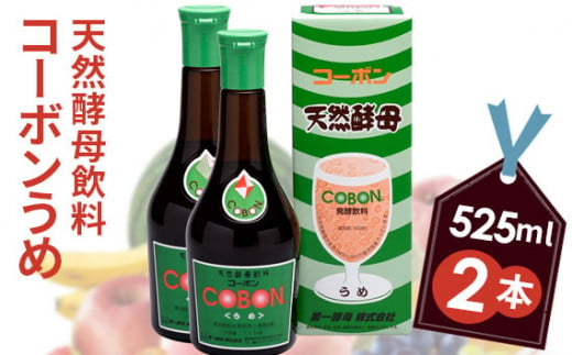 No.200428-01 天然酵母飲料「コーボンうめ」（525ml×2本） - 健康食品