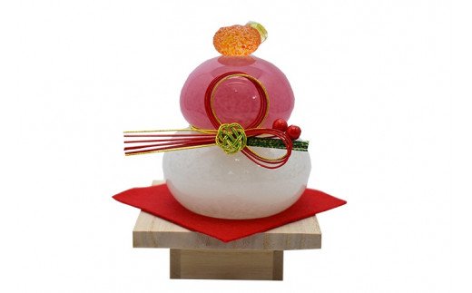 ころんっとかわいい紅白鏡餅（小）KM-N4【粋工房 】_HA1186 707183 - 福岡県宗像市