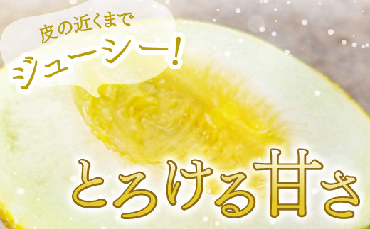 食べ頃が近づくにつれ、メロンから甘い香りがしてきて、とろける甘さ、芳醇な香りが楽しめます♪