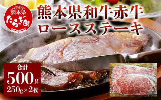 熊本県和牛赤牛 ロースステーキ 計500g（2枚） 牛肉 冷凍