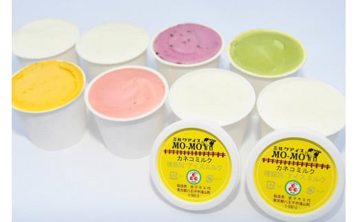 東京都地域特産品認証食品「カネコミルク」使用！牧場の手作りアイスクリーム　8個セット 615070 - 東京都八王子市