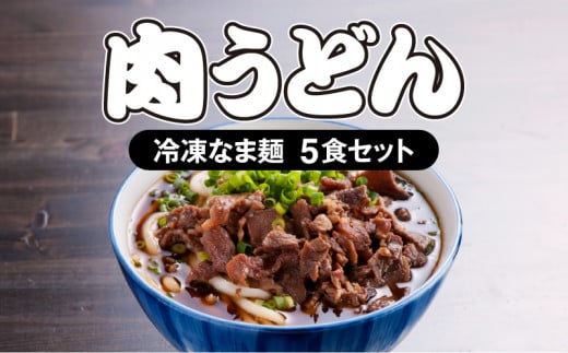 ＜大盛うどん＞肉うどん 冷凍なま麺 5食セット_M253-002 643158 - 宮崎県宮崎市