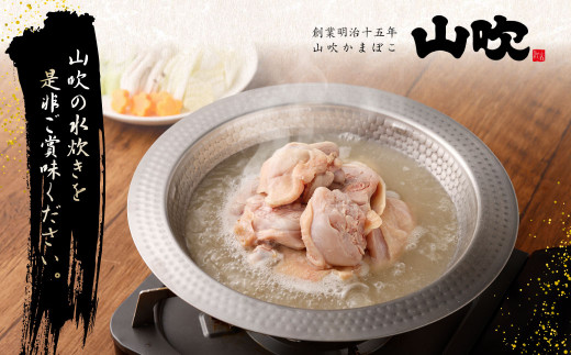 【 九州産 若鶏 6.0kg 使用 】 福岡 水炊き セット (21～24人前) 小分けスープ付き 水たき 鶏肉 山吹 国産