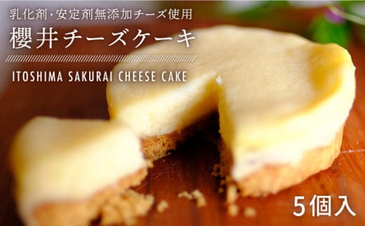無添加 チーズ の櫻井 チーズケーキ【 5個 セット】[ATA002]