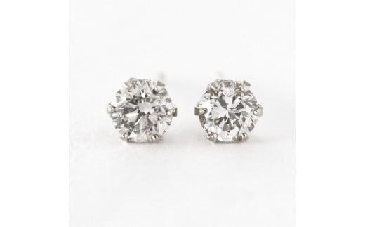 甲府市発 プラチナ 一粒 ダイヤモンドピアス 0.3ct [PK-0004PT] - 山梨