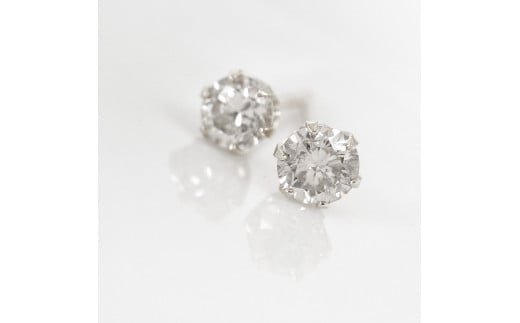 甲府市発 プラチナ 一粒 ダイヤモンドピアス 0.3ct [PK-0004PT] - 山梨