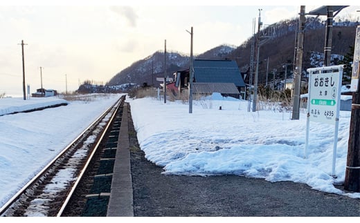 ◇大岸駅◇mini駅名標 - 北海道豊浦町｜ふるさとチョイス - ふるさと