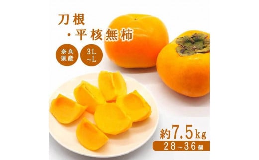 奈良の刀根・平核無柿（約7.5kg）