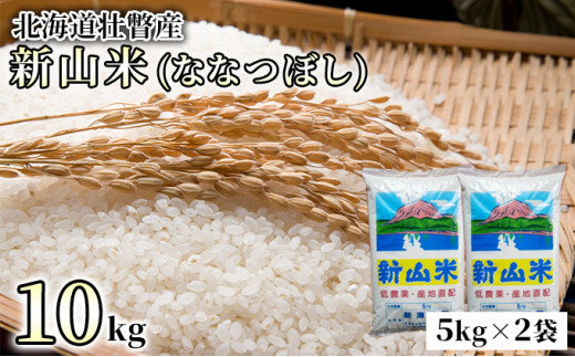 №5724-0453]◇令和5年産新米◇新山米(ななつぼし)5kg×2袋 10kg 隔月2回