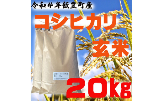 コシヒカリ 玄米20kg（令和4年山形県飯豊町産） / 山形県飯豊町