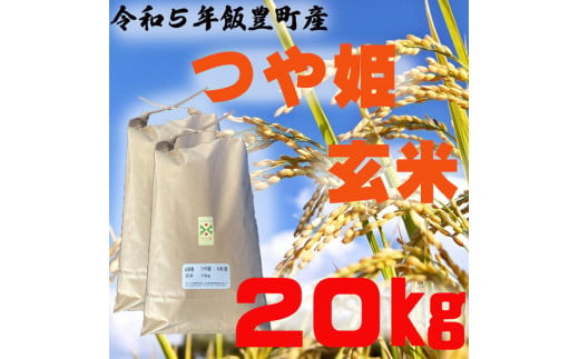 特別栽培米 つや姫 玄米20kg（令和5年山形県飯豊町産） / 山形県飯豊町
