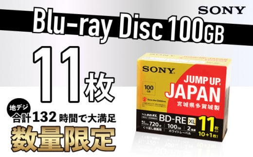ソニー ビデオ用ブルーレイディスク 3層(100GB) 11枚パック