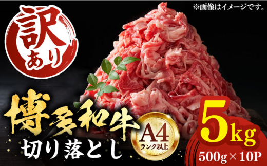 【A4以上】博多和牛 切り落とし 5kg （500g×10P）《豊前市》【MEAT PLUS】肉 牛肉 バラ 牛肩 [VBB026] 852367 - 福岡県豊前市
