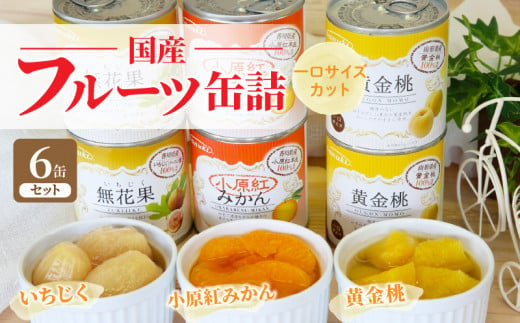 M08-0011_国産フルーツ缶詰　6缶セット 274434 - 香川県三豊市