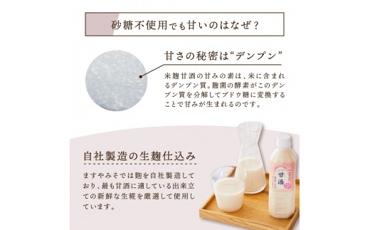 【10月1日金額変更】生糀仕込みますやの甘酒500ml×12本セット