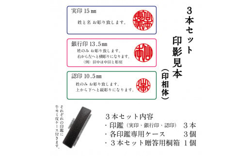 チタン 3本セット 実印・銀行印・認印 [山梨 印鑑 印鑑セット] 山梨県甲斐市｜ふるさとチョイス ふるさと納税サイト