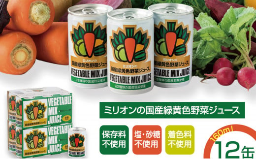 国産 緑黄色 野菜 ジュース 12缶セット 873896 - 長野県千曲市