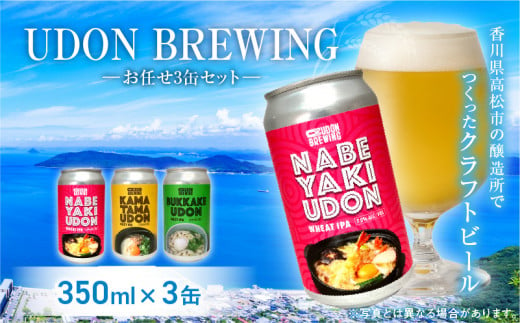 UDON BREWINGお任せ3缶セット 885982 - 香川県高松市