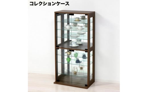 ガラス コレクションケース ウォールナット AKU100348303 876497 - 和歌山県海南市