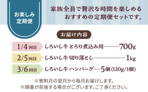 【牧場直送】【6回定期便】しろいし牛 家族向け お楽しみ 定期便（スタンダードコース）【有限会社佐賀セントラル牧場】 [IAH210] -  佐賀県白石町｜ふるさとチョイス - ふるさと納税サイト