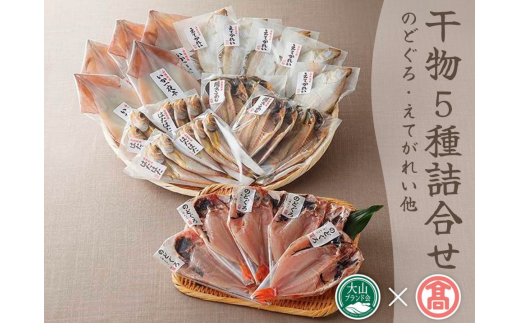 日本海産 干物詰合せ５種３０枚（大山ブランド会）のどぐろ入り 高島屋選定品 35-N4 0296