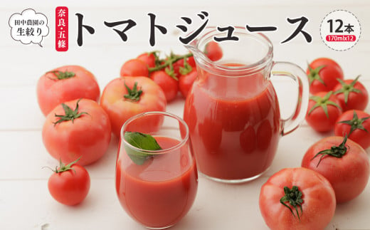 奈良・五條 田中農園の生搾りトマトジュース｜とまと 野菜ジュース 無添加 773120 - 奈良県五條市