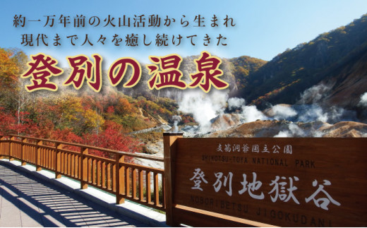 北海道遺産　登別地獄谷　「天然湯の素　登別の湯」　20包入り　6ヶ月連続お届け