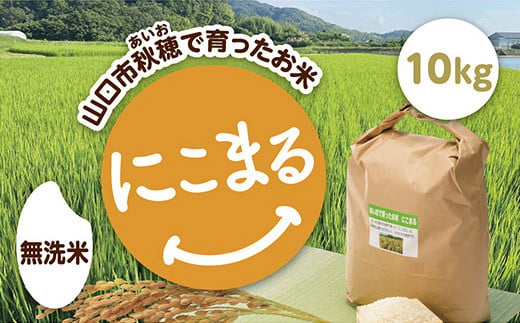 D030 あいお（秋穂）で育ったお米　にこまる　無洗米10kg 780196 - 山口県山口市