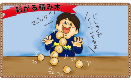 不思議な木のおもちゃ『転がる積み木』 [№5312-0120] - 長野県上田市