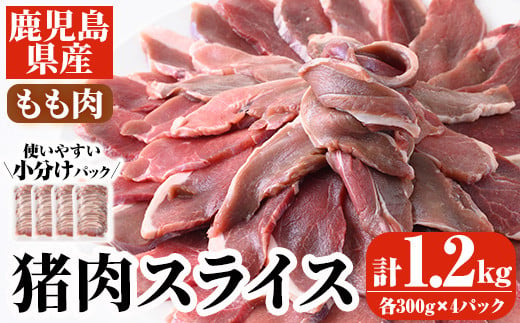阿久根産猪肉モモスライス(計1.2kg・300g×4パック)