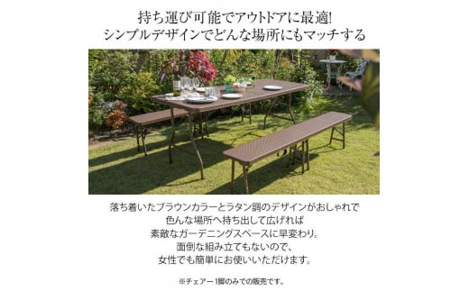 和歌山県海南市のふるさと納税 32905200 イージーキャリー ダイニングテーブル ラタン調 ブラウン
