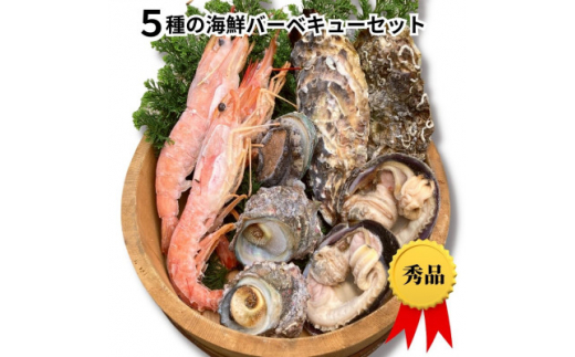 5種10品の海鮮バーベキューセット(CAS冷凍)大あさり、牡蠣、サザエ、赤海老、アワビ 900988 - 愛知県南知多町