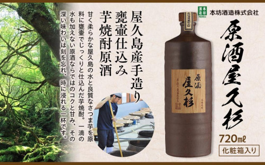 父の日ギフト】原酒屋久杉 37度 720ml×1本（化粧箱入り）＜本坊酒造