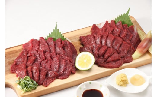 熊本の味 純国産 赤身馬刺し 食べ比べセット 約420g 馬肉 タレ付き 902268 - 熊本県熊本市