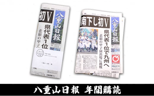 八重山毎日新聞 年間購読（八重山郡外） 【地域のお礼の品・カタログ