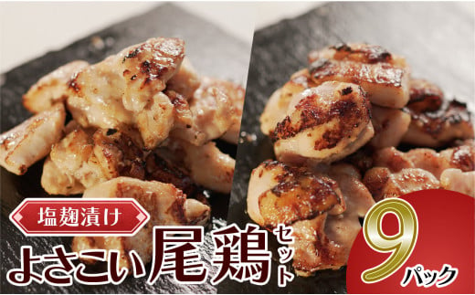 塩麹につけたよさこい尾鶏のセット　9パック 790643 - 高知県大月町