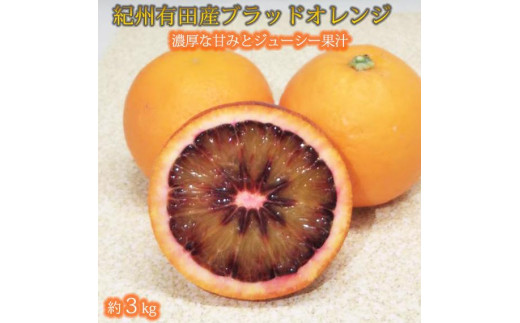 希少な柑橘!紀州有田産ブラッドオレンジ約3kg 【ご家庭用】 907165 - 和歌山県和歌山市