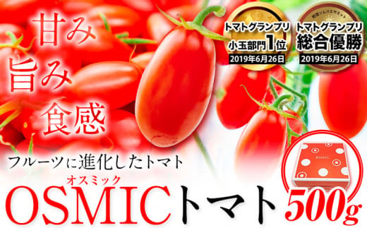 高糖度トマト OSMIC(オスミック)トマト 500g 株式会社ジェイ・イー・ティ・アグリ 甘い トマト フルーツトマト ミニトマト 糖度10以上 野菜 新鮮 完熟 産地直送 甘味 うまみ 食感 