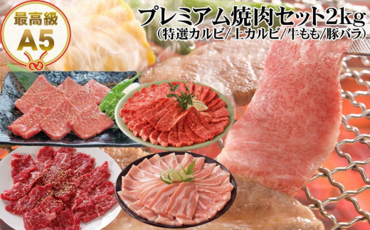 プレミアム焼肉セット約2kg 土佐和牛 牛肉 豚肉 肉詰め合わせ|有限会社　福乃屋