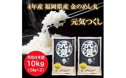 令和4年産】特A評価 福岡県産金のめし丸元気つくし 10kg(5kg×2袋