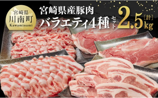宮崎県産豚肉バラエティ4種セット2.5kg 肉 豚 豚肉