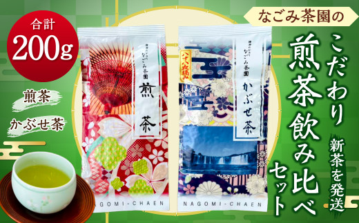 149-772-B 【 新茶 】 なごみ茶園 の こだわり 煎茶 飲み比べ セット (煎茶×1 かぶせ茶×1) お茶 緑茶 日本茶 大分県産 646424 - 大分県豊後大野市