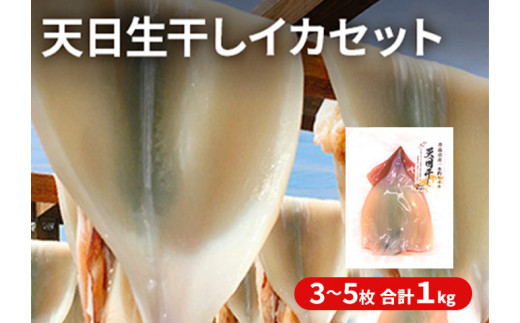 青森県産一本釣りイカ使用　鰺ヶ沢名物　天日生干しイカセット（１Kg以上３枚～５枚入り）※ ご入金確認後 3ヶ月以内の発送になります。 青森 イカ いか 国産 魚介